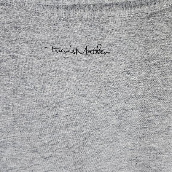 Travis Mathew Knit Polo Men L Grey to Black Ombre CCV Logo on Sleeve Pima Cotton - Picture 7 of 7